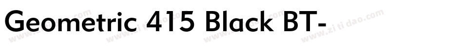 Geometric 415 Black BT字体转换